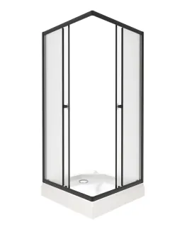 Душевой уголок Triton Вента Щ0000064629 90x90 см профиль чёрный стекло матовое